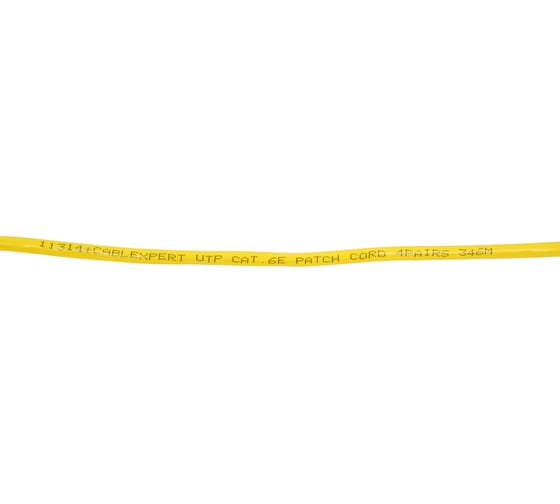 Патч-корд Cablexpert UTP кат.6, 1м, литой, многожильный жёлтый PP6U-1M/Y