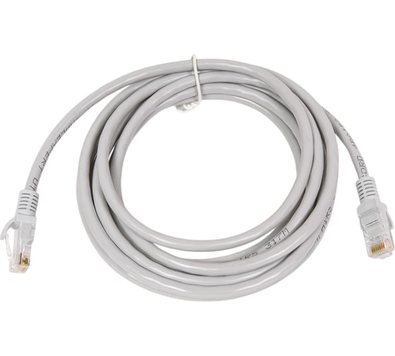 Патч-корд Cablexpert UTP кат.6, 3м, литой, многожильный серый PP6U-3M