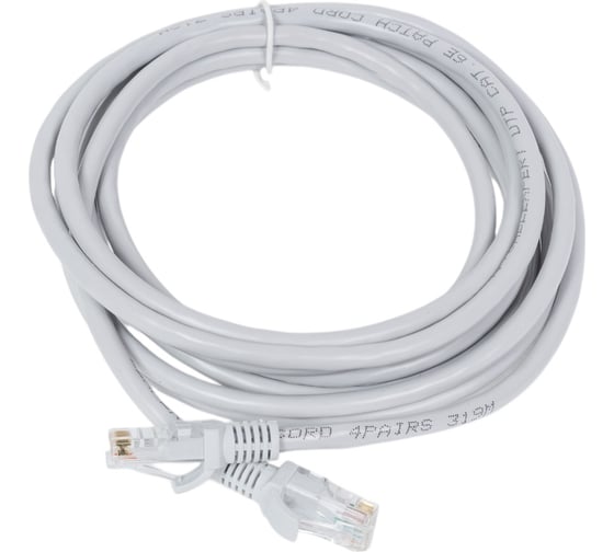 Патч-корд Cablexpert UTP кат.6, 3м, литой, многожильный серый PP6U-3M