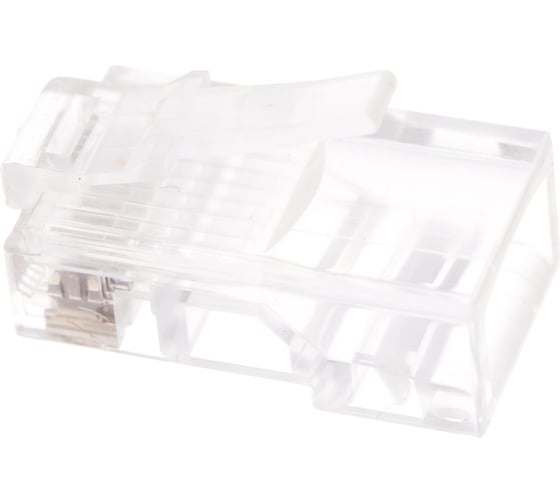 Вилка Cablexpert RJ-45 8P8C LC-8P8C-001 3-зубца кат.5e, 6 мкрн для одножильного кабеля 100 шт. LC-8P8C-001 (3-fork)
