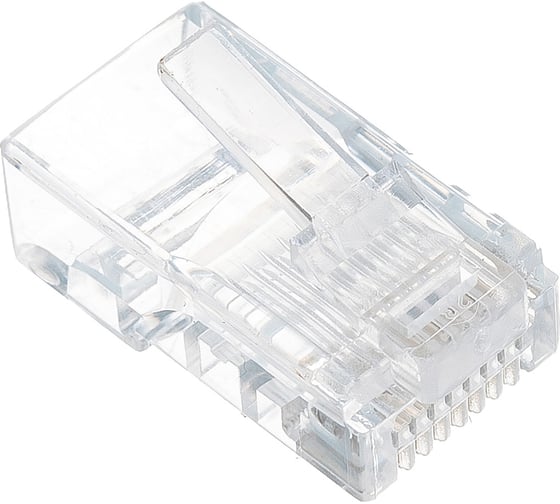 Вилка Cablexpert RJ-45 8P8C универсал кат.5e. 6 мкр со сквозным отверстием 10шт LC-PTU-01/10