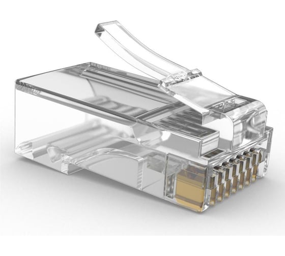 Вилка Cablexpert RJ-45 8P8C универсал кат.5e. 6 мкр со сквозным отверстием 10шт LC-PTU-01/10