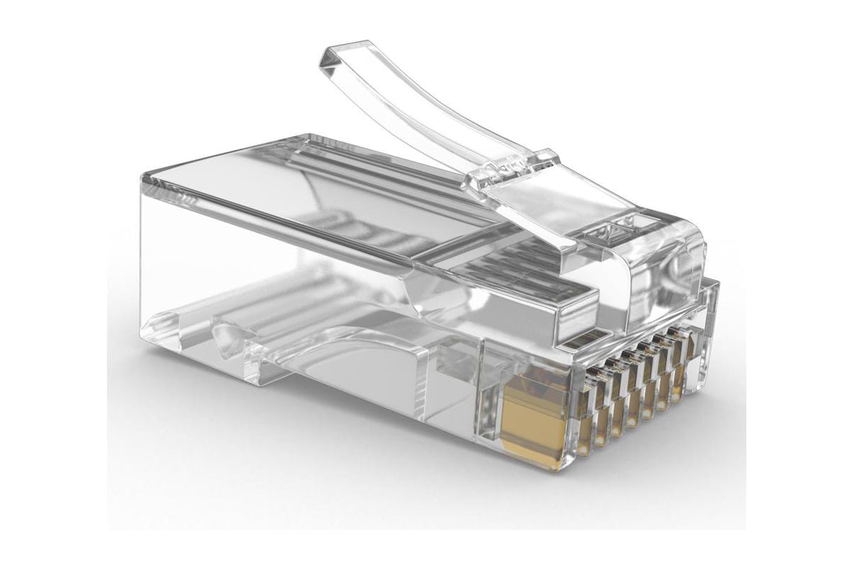 Универсальная вилка Cablexpert RJ-45 8P8C кат.5e 6мкр со сквозным ...