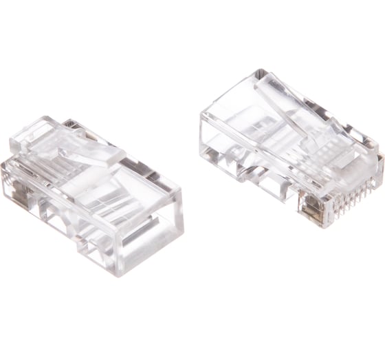 Универсальная вилка Cablexpert RJ-45 8P8C кат.5e 6мкр со сквозным отверстием 100шт LC-PTU-01/100