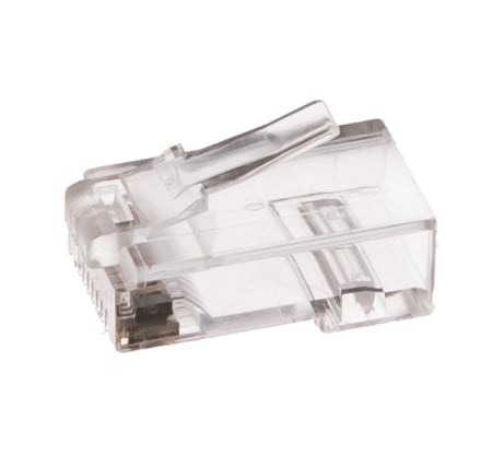 Вилка Cablexpert RJ-45 8P8C универсал кат5e со вставкой контакты 30мкр 100 PLUG5UP-INSERT