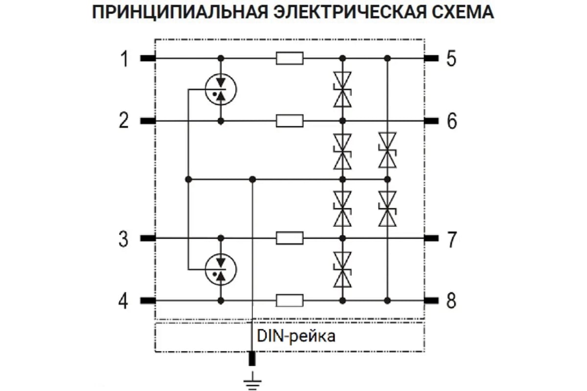 Устройство защиты от импульсных перенапряжений для информационных систем  Стример РИФ-И 24/5/20 (4)-CD 201026