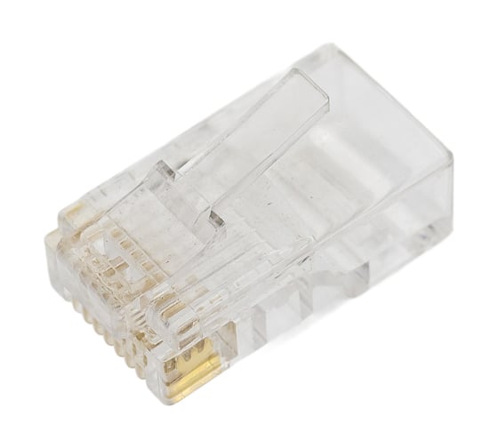 Сквозной (проходной) коннектор rj-45 (8p8c) Ripo cat.5e, покрытие 3мкд, универсальные ножи (упк.20шт) 003-400035/20