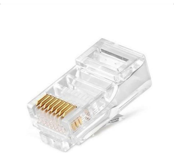 Коннектор rj-45 (8p8c) Ripo cat.6a покрытие 3мкд, универсальные ножи(упк.50 шт.) 003-400033/50