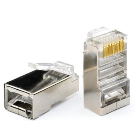 Экранированный коннектор rj-45 (8p8c) Ripo cat.5e, покрытие 3мкд (по 20 шт.) 003-400022/20
