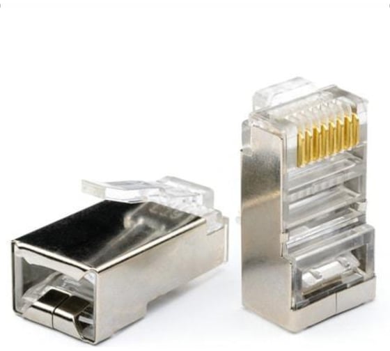 Экранированный коннектор rj-45 (8p8c) Ripo cat.5e, покрытие 3мкд (по 10 шт.) 003-400022/10 1