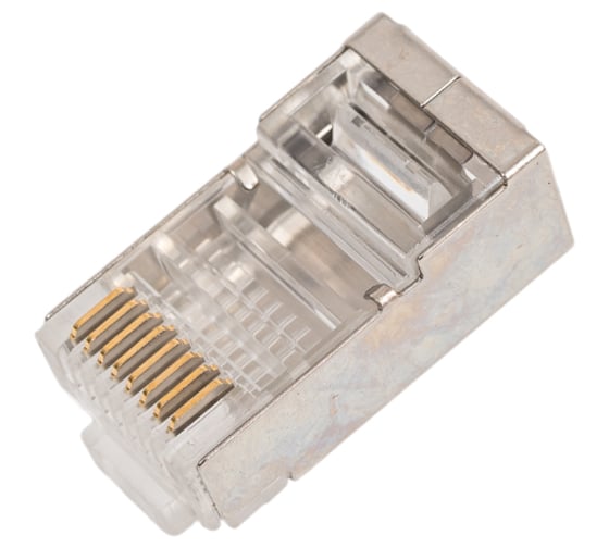 Экранированный коннектор rj-45 (8p8c) Ripo cat.5e, покрытие 3мкд 003-400022 1