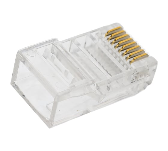 Коннектор rj-45 (8p8c) Ripo cat.5e, покрытие 3мкд, универсальные ножи ( по 50 шт) 003-400021/50