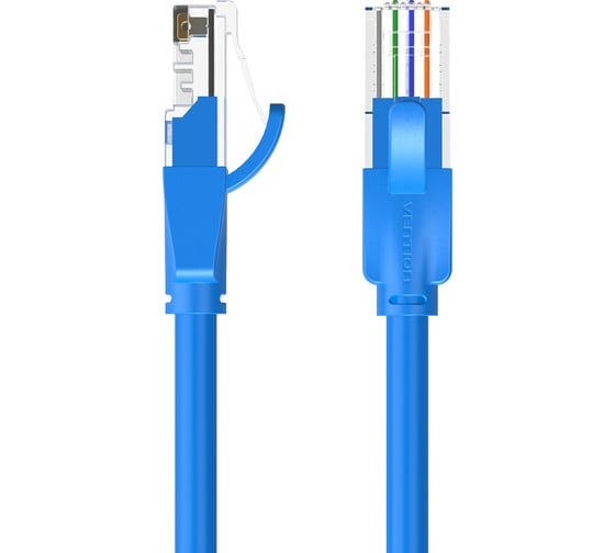 Прямой патч-корд VENTION UTP cat.6, RJ45 - 1,5м. Синий IBELG