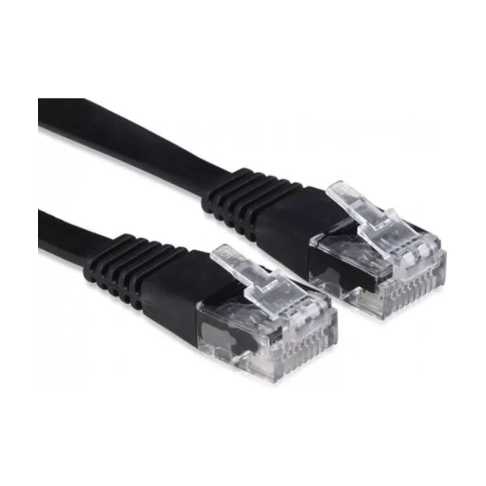 Плоский патч-корд Ripo utp4 cat 6, rj45-rj45, 5,0 m, pvc (черный) 003 ...