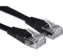 Плоский патч-корд Ripo utp4 cat 6, rj45-rj45, 2,0 m, pvc (черный) 003-300137