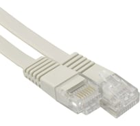Патч-корд Ripo плоский, utp4, cat 6, rj45-rj45, 2,0 m, pvc, белый 003-300138