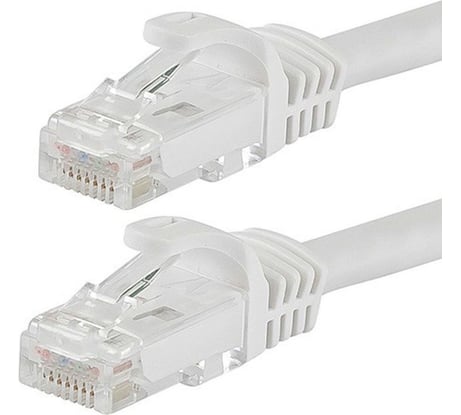 Патч-корд Ripo utp4, cat 6, rj45, 5 m, белый, литой 003-300160