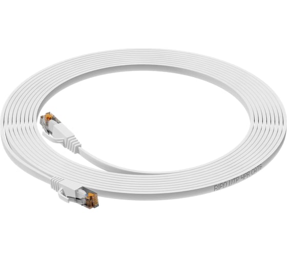 Патч-корд Ripo плоский, utp4, cat 6, rj45-rj45, 1,5 m, pvc, белый 003-300135