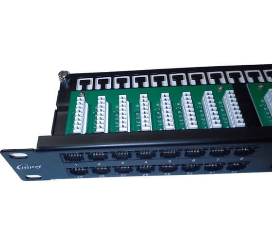 Патч-панель Ripo высокой плотности, 19", 1u, 48 портов, rj45, категория 5е 003-100010