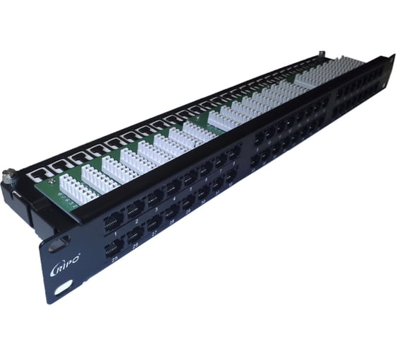 Патч-панель Ripo высокой плотности, 19", 1u, 48 портов, rj45, категория 5е 003-100010