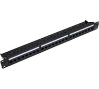 Патч-панель Ripo 19",1u, 24 порта, cat.6a (классea), 500мгц, rj45/8p8c, dual idc, с организатором 003-100078