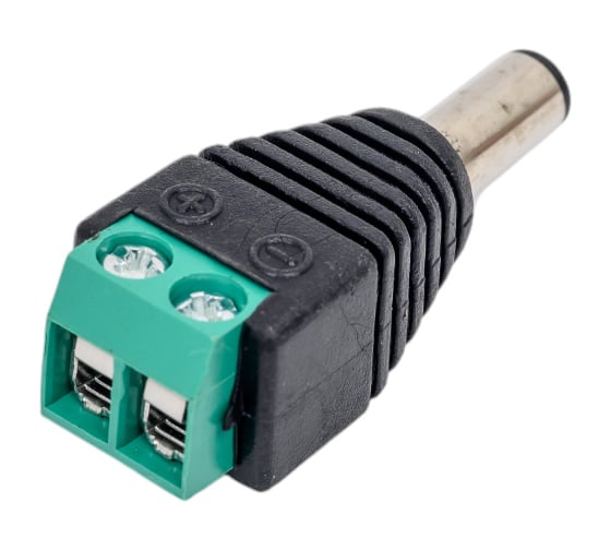 Разъем питания Ripo dc штекер "папа" 2.1x5.5 с клеммной колодкой под винт, 1 упаковка - 5шт. 005-200031-5