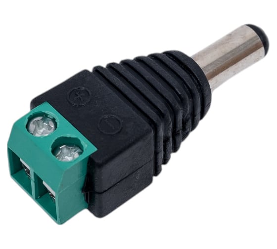 Разъем питания Ripo dc штекер "папа" 2.1x5.5 с клеммной колодкой под винт, 1 упаковка - 5шт. 005-200031-5