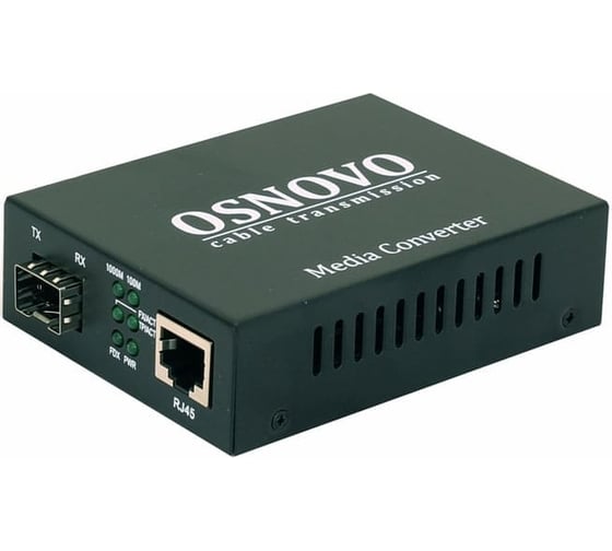 Медиаконвертер OSNOVO OMC-1000-11X Gigabit Ethernet 1xRJ45, 1xSFP. sct1276 1