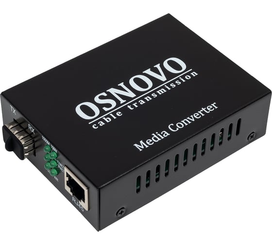 Медиаконвертер OSNOVO OMC-1000-11X Gigabit Ethernet 1xRJ45, 1xSFP. sct1276
