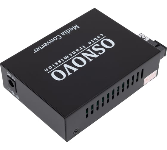 Оптический медиаконвертер OSNOVO OMC-1000-11S5a Gigabit Ethernet для передачи Ethernet по одному волокну одномодового оптического кабеля до 20км (по многомодовому кабелю до 500м). sct0489