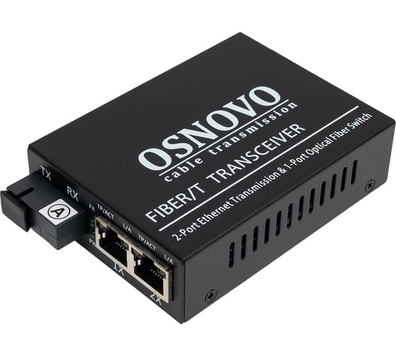 Оптический медиаконвертер OSNOVO OMC-100-21S5a Fast Ethernet. sct1075