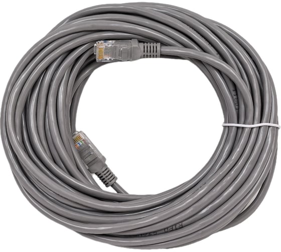 Патч-корд Ripo standart utp4 cat 5e, cu, rj45, 10 m (серый) 003-300112