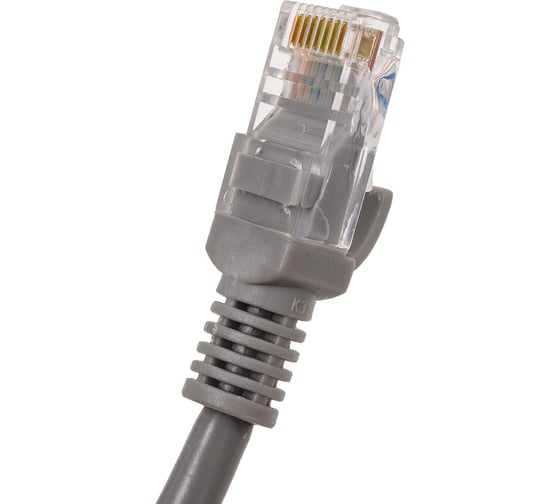Патч-корд Ripo standart utp4 cat 5e, cu, rj45, 10 m (серый) 003-300112