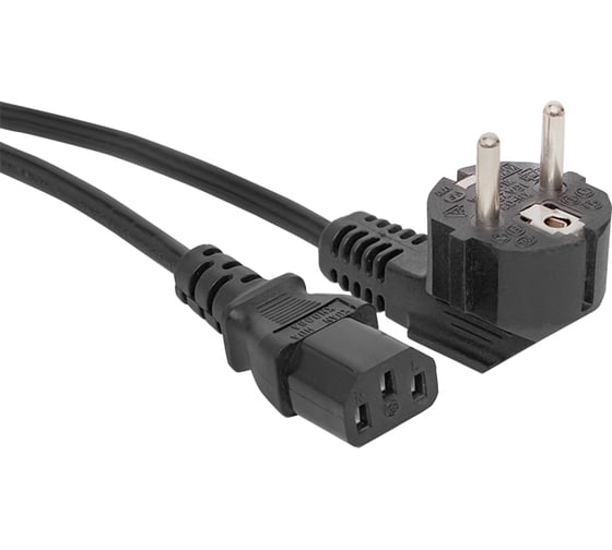 Кабель питания EKF TERACOM для PDU IEC 60320 C13 - CEE 7/7 (Schuko) сечение 3x1.5мм2 250В, 10A, длина 3.0 метра TRC-PCA-C13-SH-3M 1