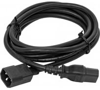 Кабель питания EKF TERACOM для PDU IEC 60320 C13 - IEC 60320 C14 сечение 3x1.5мм2 250В, 10A, длина 2.0 метра TRC-PCA-C13-C14-2M