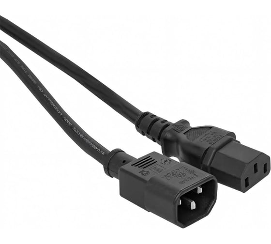 Кабель питания EKF TERACOM для PDU IEC 60320 C13 - IEC 60320 C14 сечение 3x1.5мм2 250В, 10A, длина 2.0 метра TRC-PCA-C13-C14-2M