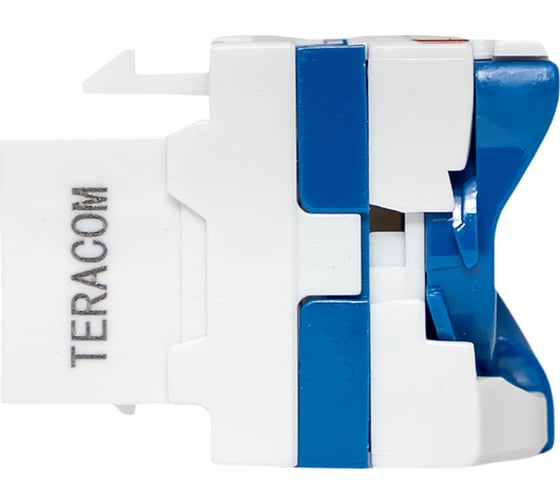 Неэкранированный модуль EKF Keystone TERACOM CS Cat.6 110 IDC 180 градусов самозажимной (Toolless), синий TRCS-KSTN-RT180-6UTP-BLU