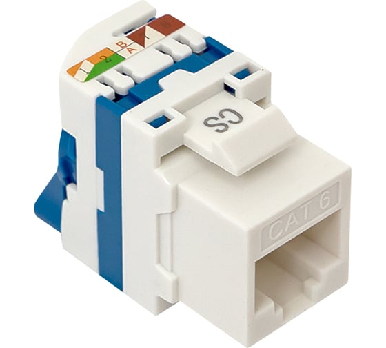 Неэкранированный модуль EKF Keystone TERACOM CS Cat.6 110 IDC 180 градусов самозажимной (Toolless), синий TRCS-KSTN-RT180-6UTP-BLU