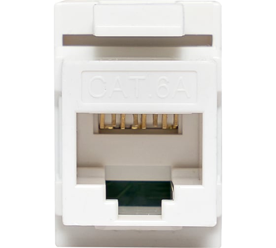 Неэкранированный модуль EKF Keystone TERACOM CS Cat.6A 110 IDC 180 градусов самозажимной (Toolless), оранжевый TRCS-KSTN-RT180-6AUTP-OR