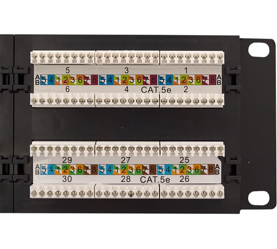 Патч-панель EKF TERACOM PRO 19'' Cat.5E 2U неэкранированная UTP 48 портов RJ-45 Dual IDC TRP-PPNL-5EUTP-2U48