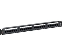Патч-панель EKF TERACOM PRO 19'' Cat.5E 1U неэкранированная UTP 24 порта RJ-45 Dual IDC TRP-PPNL-5EUTP-1U24