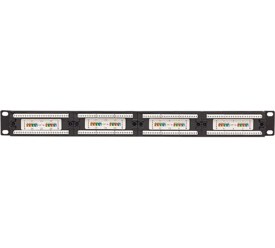 Патч-панель EKF TERACOM PRO 19'' Cat.5E 1U неэкранированная UTP 24 порта RJ-45 Dual IDC TRP-PPNL-5EUTP-1U24