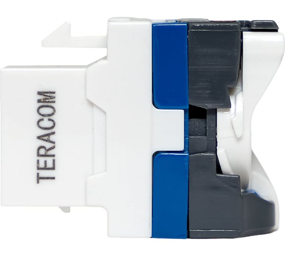 Неэкранированный модуль EKF Keystone TERACOM CS Cat.5E 110 IDC 180 градусов самозажимной (Toolless), серый TRCS-KSTN-RT180-5EUTP-GY