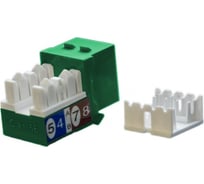 Вставка Keystone Jack RJ-45 (8P8C) Hyperline KJ9-8P8C-C5e-90-GN категория 5e, зеленая 432652