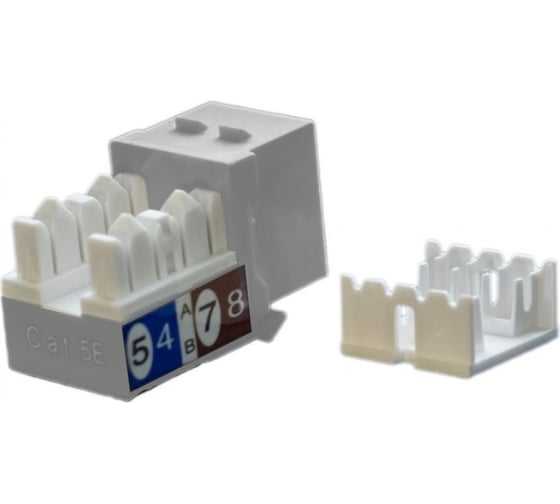 Вставка Keystone Jack RJ-45 (8P8C) Hyperline KJ9-8P8C-C5e-90-GY категория 5e, серая 432653 1