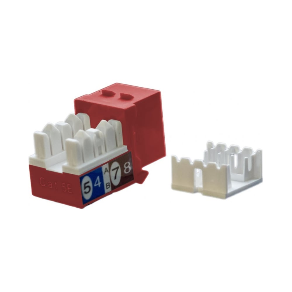 Вставка Keystone Jack RJ-45(8P8C) Hyperline KJ9-8P8C-C5e-90-RD ...