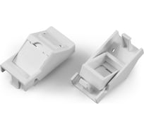 Угловая вставка 45x22.5 (аналог Mosaic) для 1 модуля формата Keystone Jack Hyperline SIP2A-1K-M45-22.5 со шторками, ROHS, белая 247254