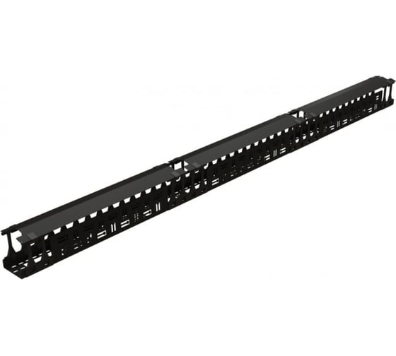 Вертикальный кабельный организатор для шкафов Hyperline TSR CMF-R47U-F106-СS-RAL9005 с крышкой, для профиля тип F 483757