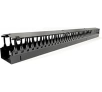Вертикальный кабельный организатор 32U для стоек ORK2A, ORL1 Hyperline CMF-OR-32U-150x106-C-RAL9005 ширина 150мм, объединение в ряды, высота пальцев 106мм с крышками, черный 497369