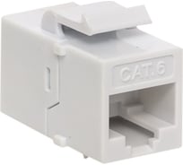 Проходной адаптер EKF TERACOM PRO Cat.6 неэкранированный RJ45-RJ45 тип Keystone белый TRP-INLC-KSTN-6UTP-WH